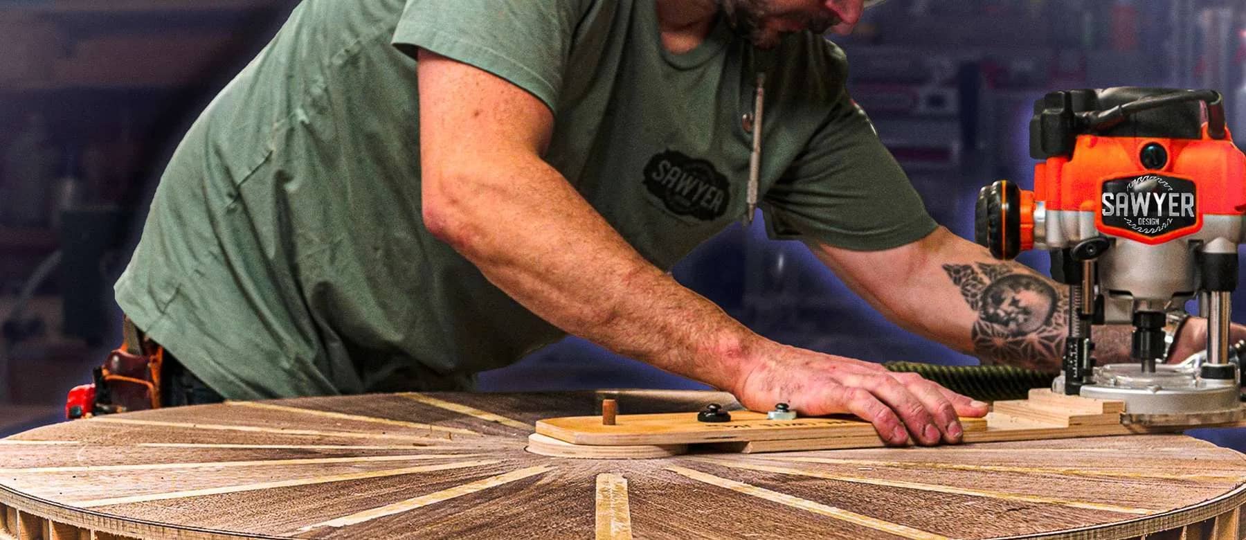 Epoxy inlay walnut table